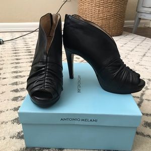 Antonio Melani black bootie heels